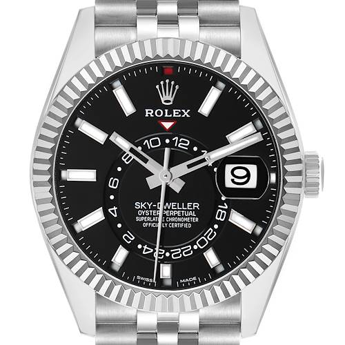 Photo of Rolex Sky-Dweller Black Dial Steel White Gold Mens Watch 326934