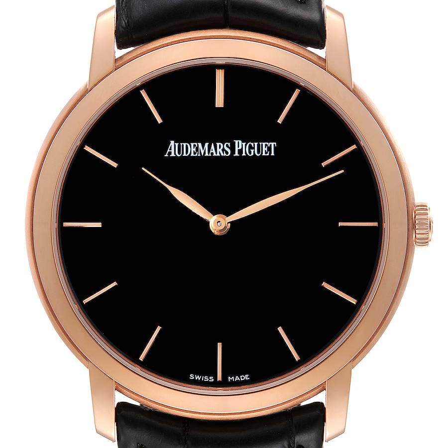 Audemars Piguet Jules 41mm Extra-Thin Rose Gold Mens Watch 15180OR Papers SwissWatchExpo