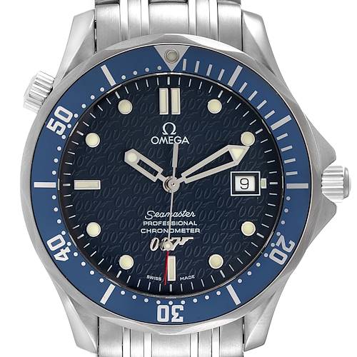 Photo of Omega Seamaster 40 Years James Bond Blue Dial Watch 2537.80.00 Card