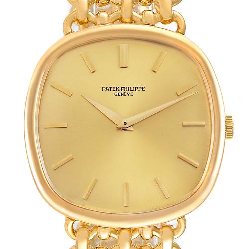 Photo of Patek Philippe Ellipse 18k Yellow Gold Champagne Dial Mens Watch 3644