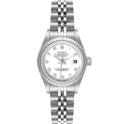 Photo of Rolex Datejust Steel White Gold White Dial Ladies Watch 69174