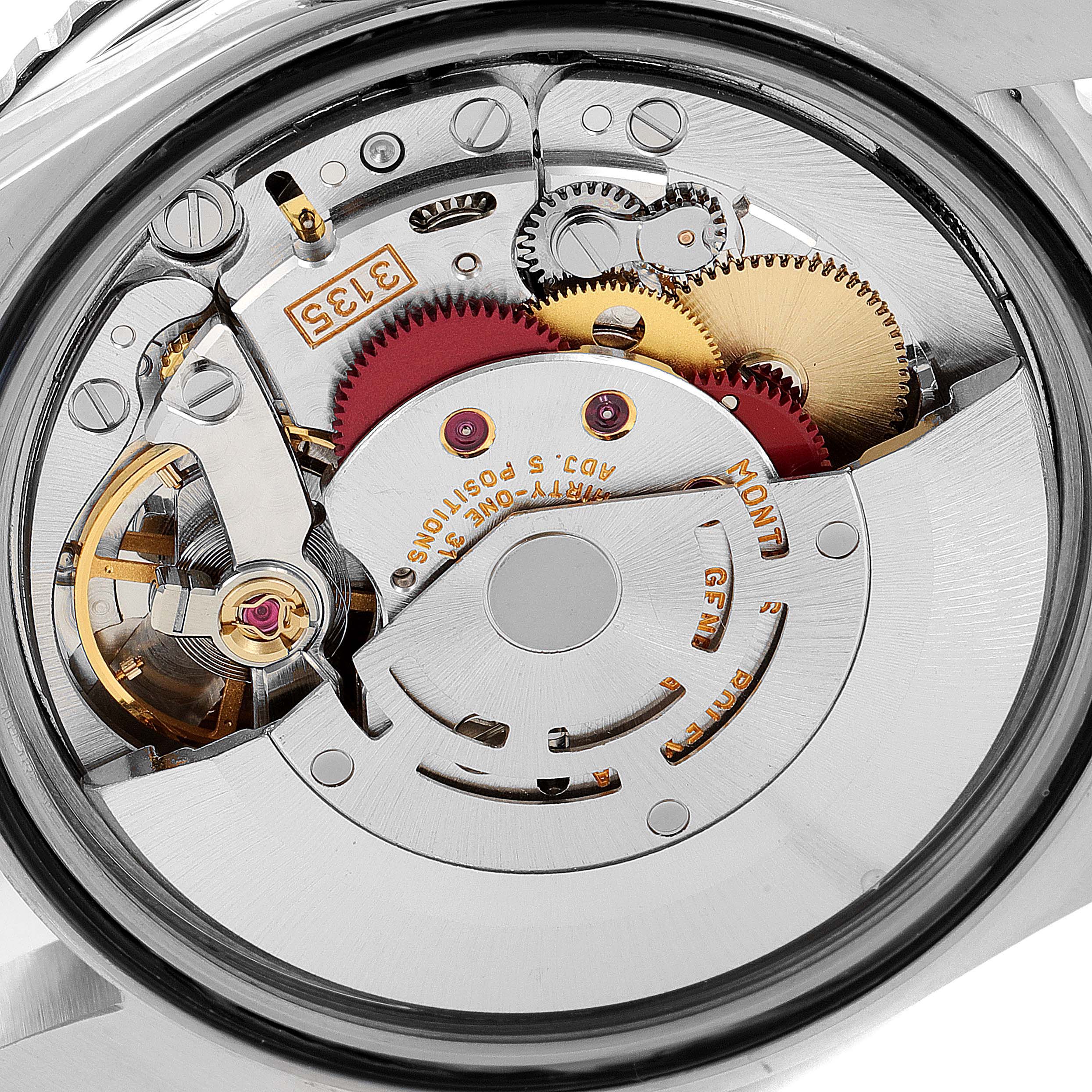 This image shows the internal mechanics of a Rolex Turn-o-Graph 16264 Men
s Stainless Steel Silver Dial 16264 Men
s Stainless Steel Silver Dial watch, viewed from the back.