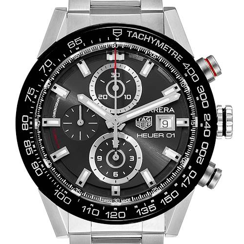 Photo of Tag Heuer Carrera Chronograph Automatic Mens Watch CAR201W Box Card
