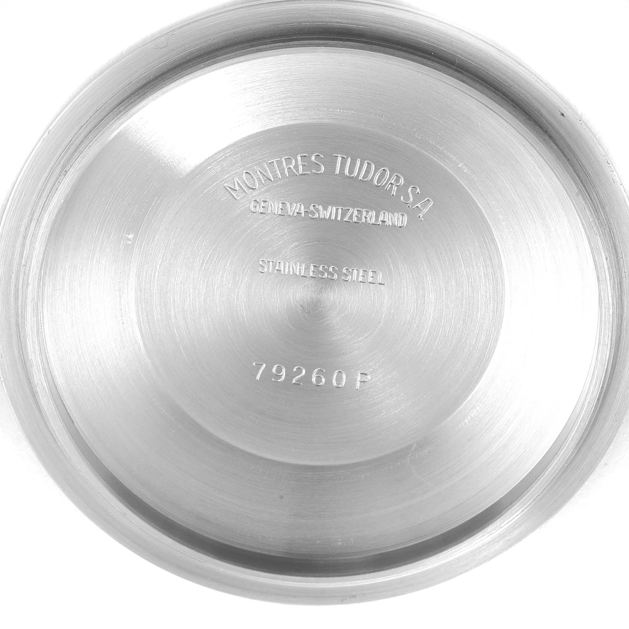 The image shows the inside case back of a Tudor Prince model watch with inscriptions.