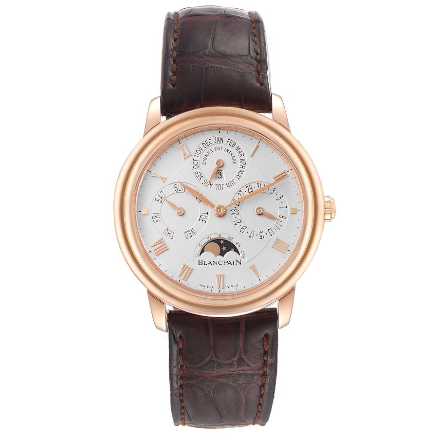 Blancpain Villeret Perpetual Calendar 38mm Rose Gold Mens Watch