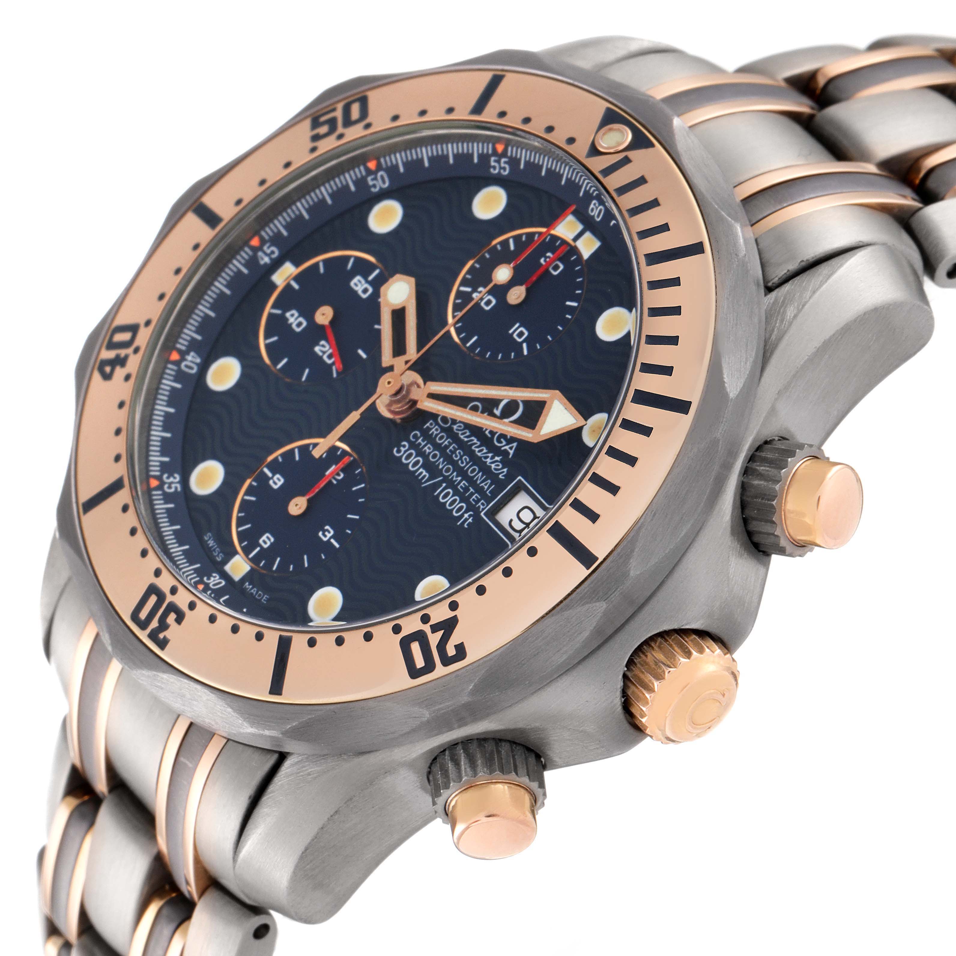 Omega Seamaster 41mm Titanium 18K Rose Gold Mens Watch 2296.80.00 ...