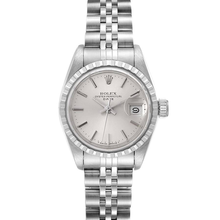 Rolex Date Silver Dial Jubilee Bracelet Steel Ladies Watch 69240 SwissWatchExpo