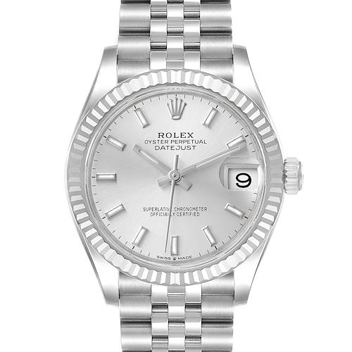 Photo of Rolex Datejust Midsize 31 Steel White Gold Silver Dial Watch 278274 Unworn