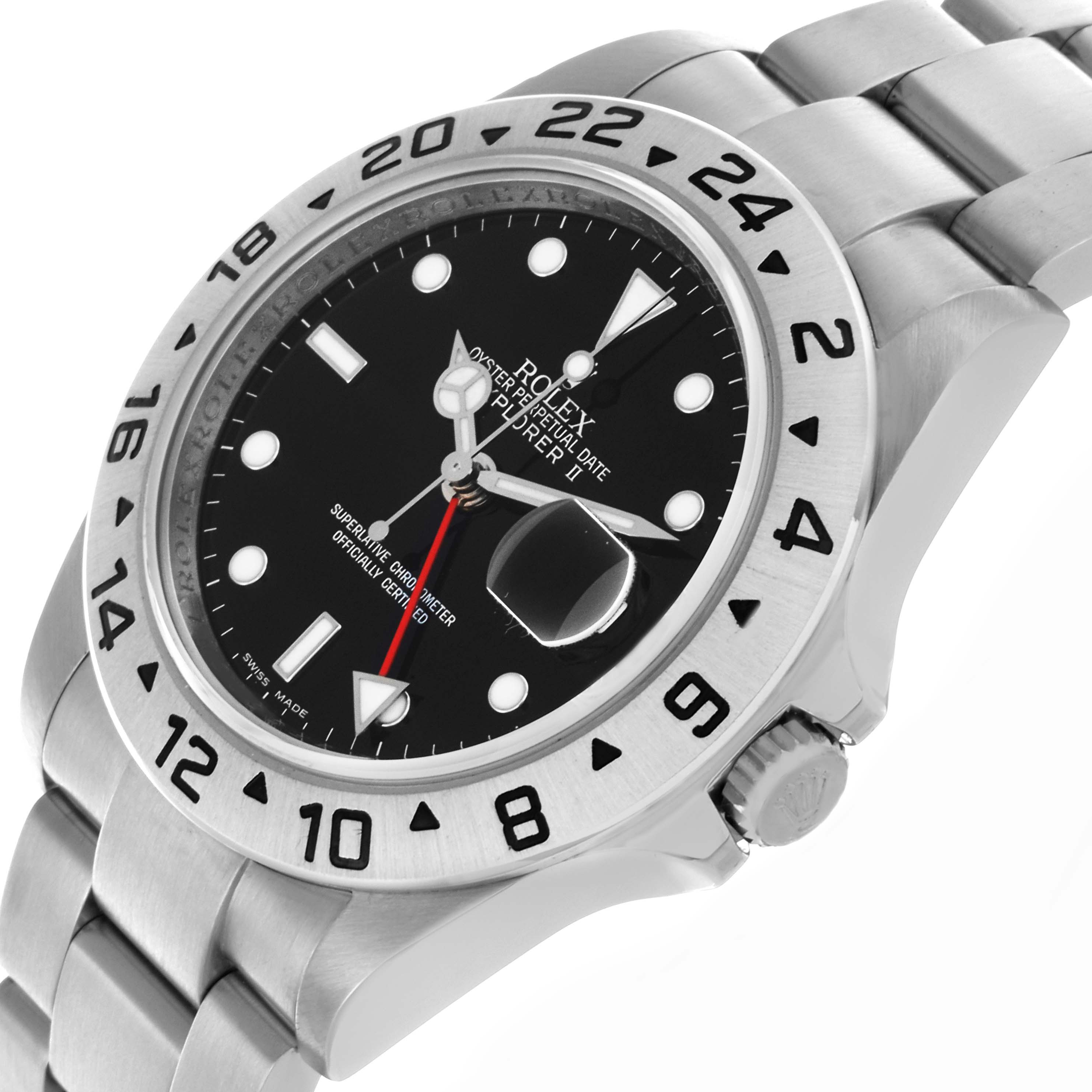 The image shows a Rolex Explorer 16570T Men's Stainless Steel Black Dial 16570T Men's Stainless Steel Black Dial watch at an angled view highlighting the face, bezel, crown, and part of the bracelet.