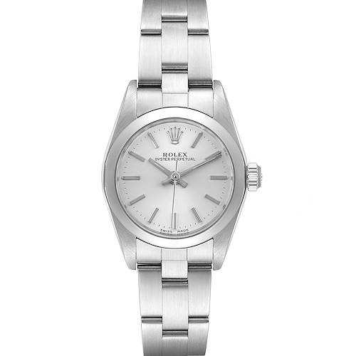 Photo of Rolex Oyster Perpetual Silver Dial Steel Ladies Watch 76080 Papers