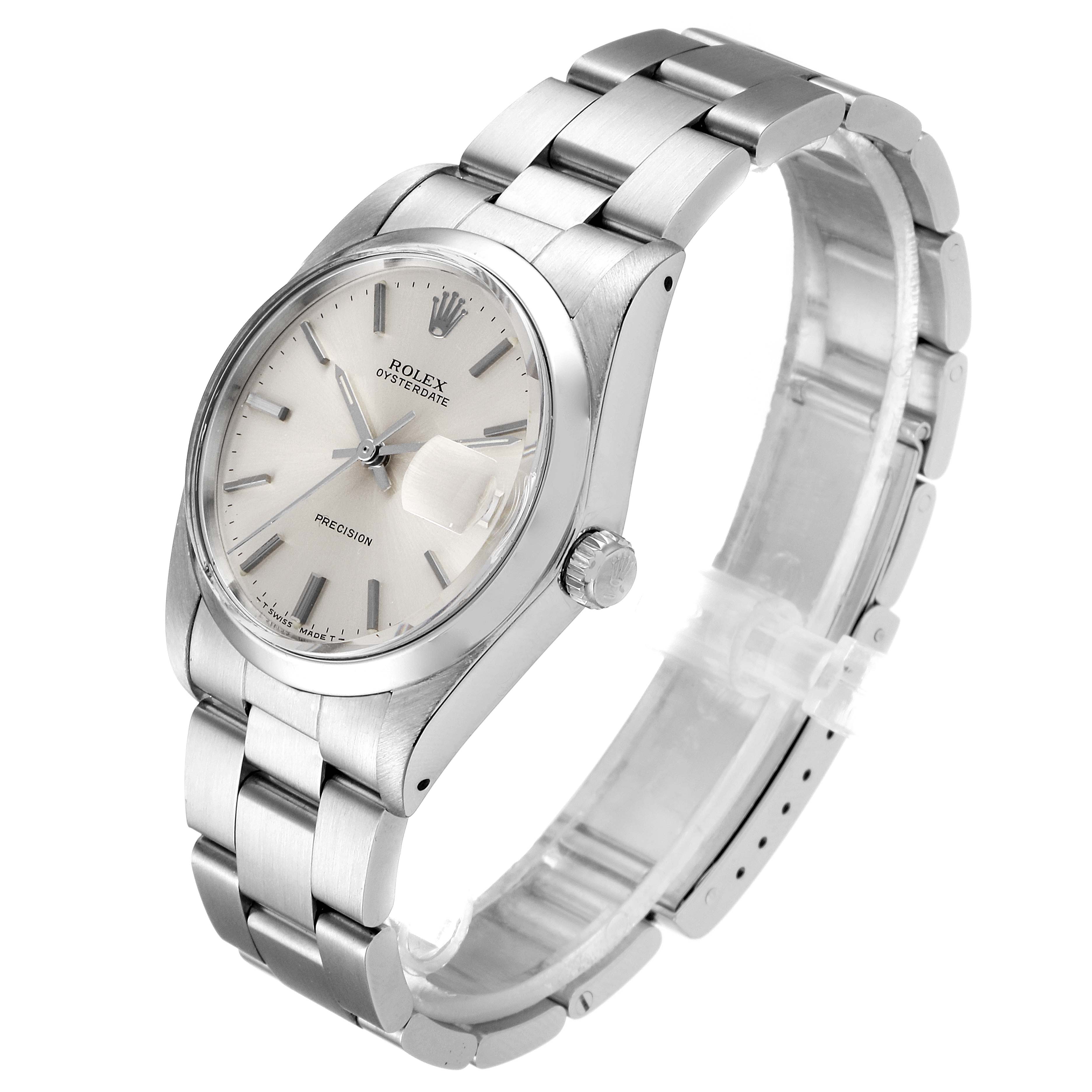 The Rolex Vintage Collection 6694 Men
s Stainless Steel Silver Dial 6694 Men
s Stainless Steel Silver Dial watch is shown at a three-quarter angle, displaying the dial, bezel, crown, and bracelet.