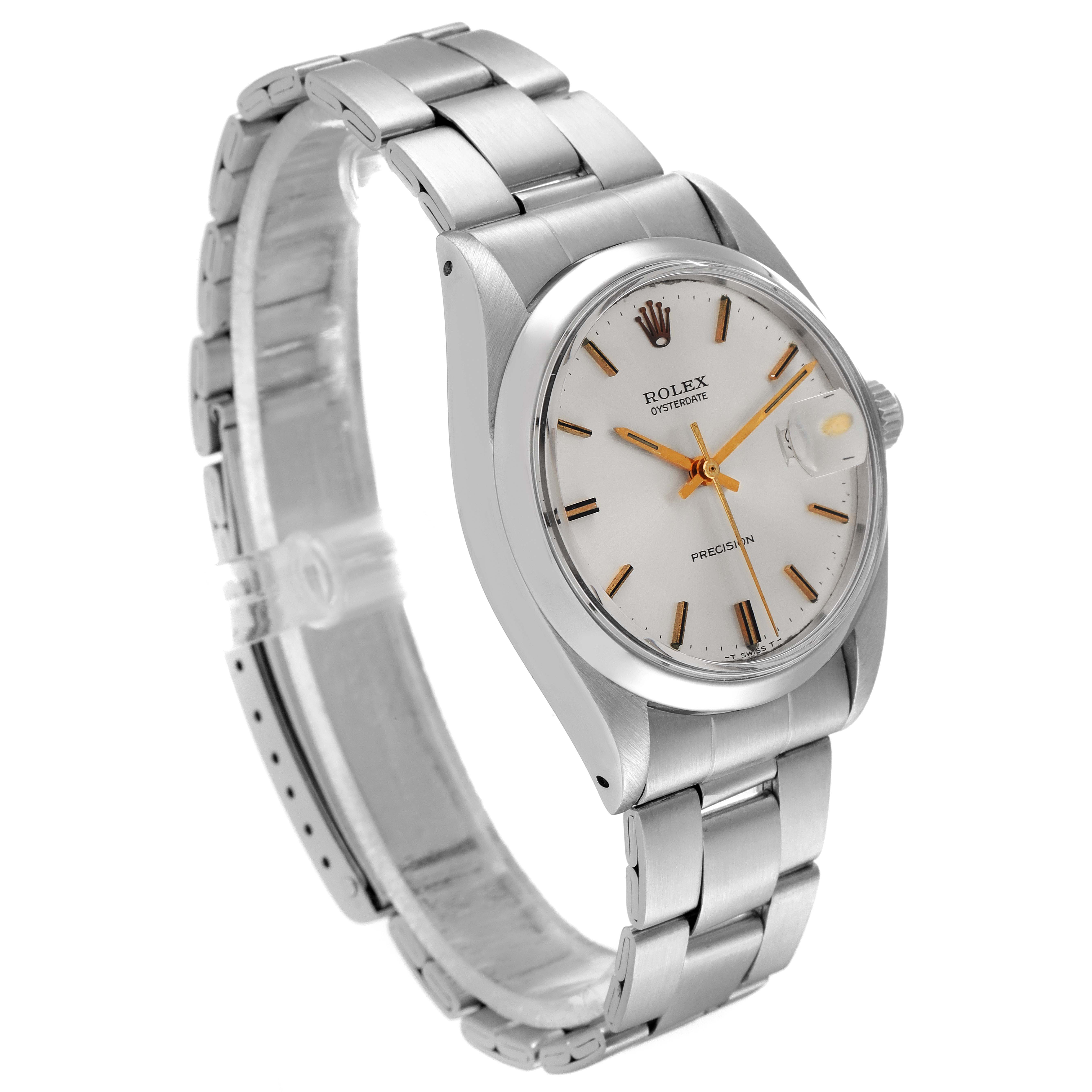 The image shows a Vintage Collection Rolex watch at a three-quarter angle, highlighting the face, crown, and bracelet.