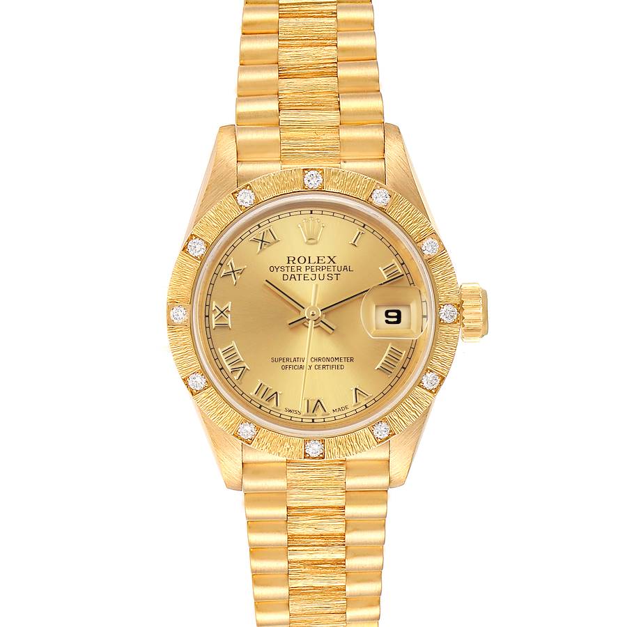Rolex President Datejust Yellow Gold Diamond Ladies Watch 69288 SwissWatchExpo