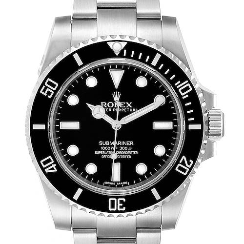 Photo of Rolex Submariner 40mm Black Dial Ceramic Bezel Steel Watch 114060 Box Card