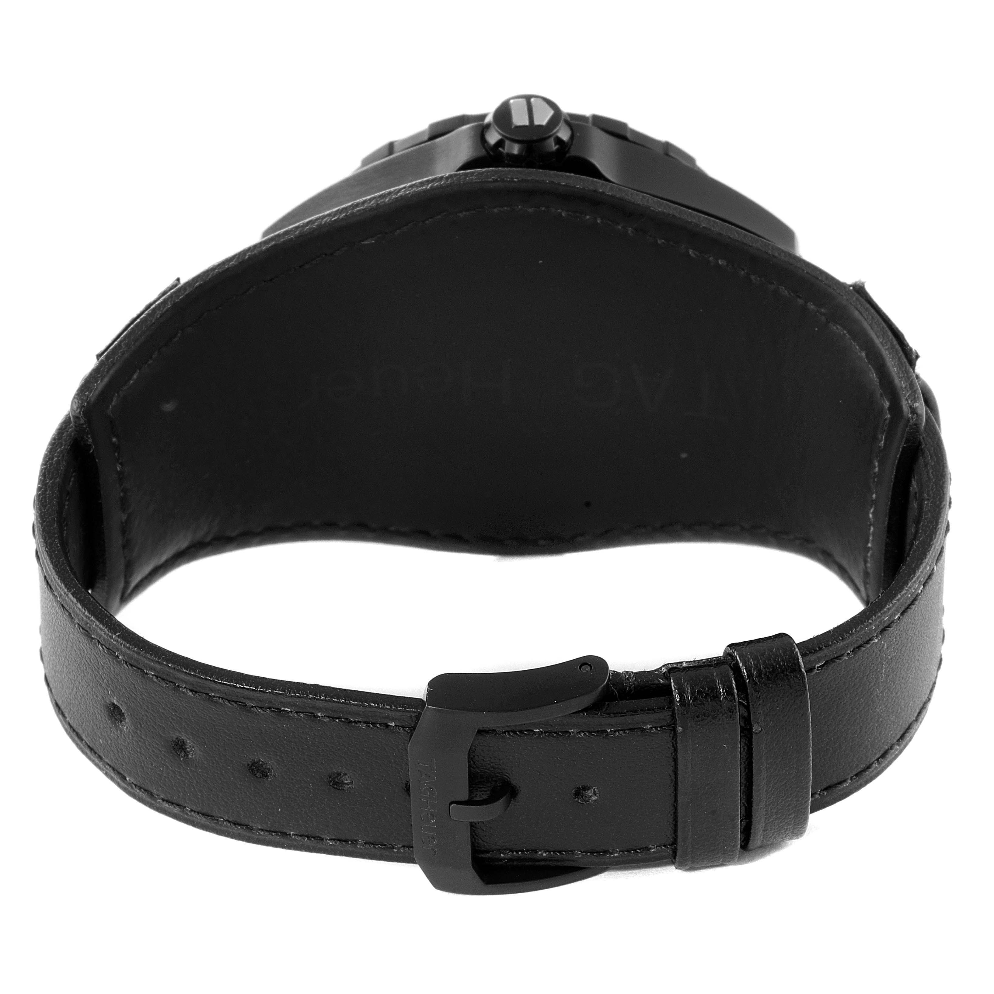 The image shows the back view of the band and buckle of the Tag Heuer Formula 1 WAZ201A.FC8195 Men's Titanium Black Dial WAZ201A.FC8195 Men's Titanium Black Dial watch.