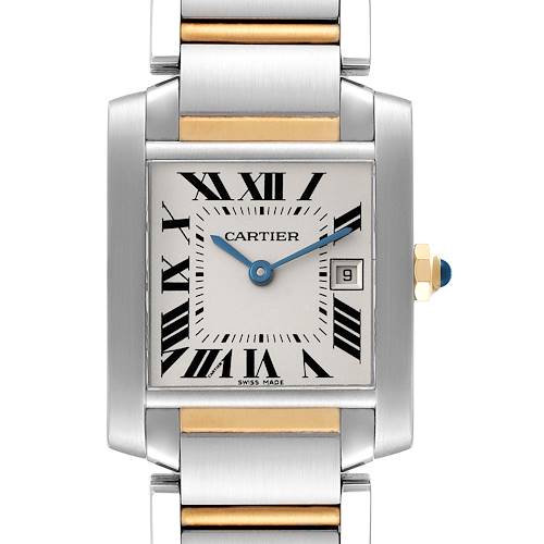 Photo of Cartier Tank Francaise Midsize Steel Yellow Gold Ladies Watch W51012Q4 Box Paper