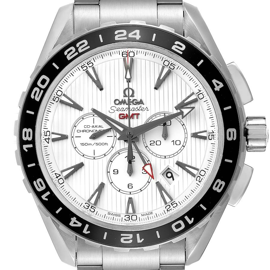 Omega Seamaster GMT Chronograph Steel Mens Watch 231.10.44.52.04.001 Card SwissWatchExpo