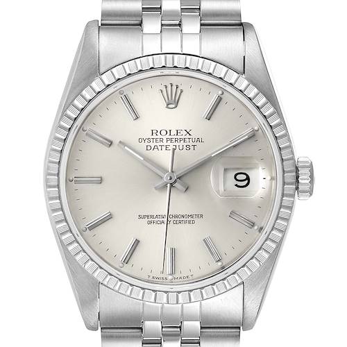 Photo of Rolex Datejust Silver Dial Jubilee Bracelet Steel Mens Watch 16220
