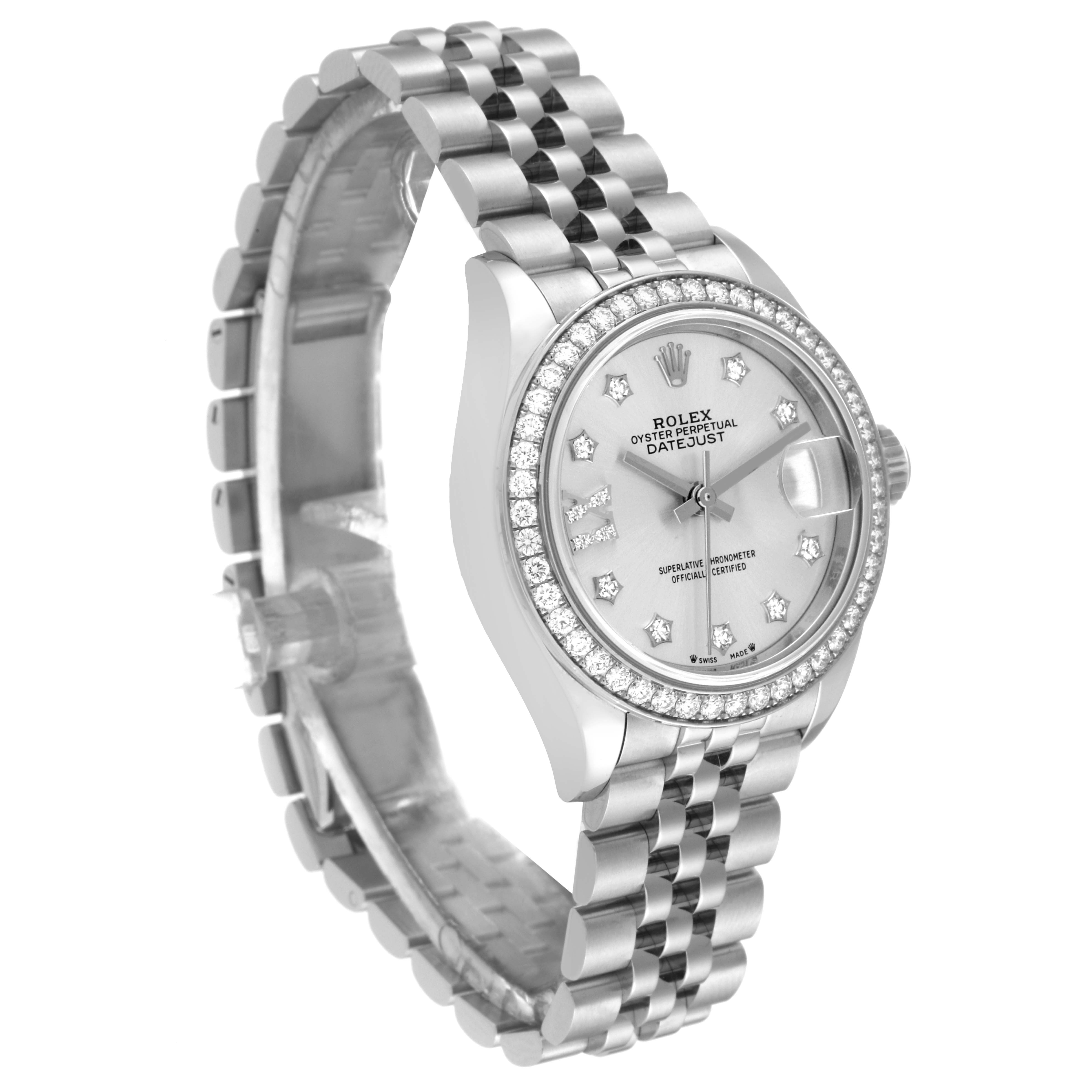 まり❤︎ Rolex Lady Datejust Silver Dial Roman Numeral Diamond Ladies
