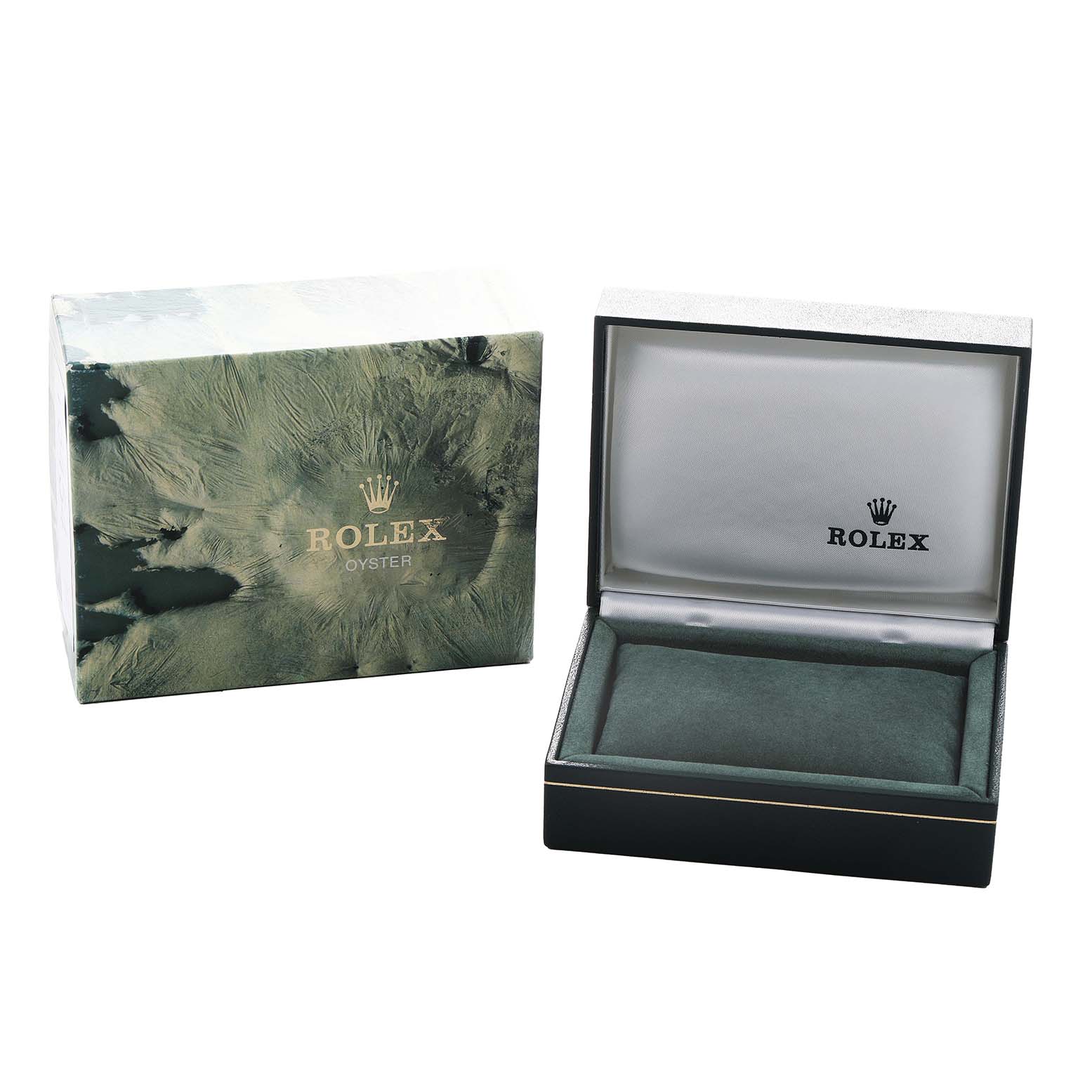 The image shows a Rolex Datejust 79173 Women's Stainless Steel White Dial box set, including an outer box and an open inner presentation case.