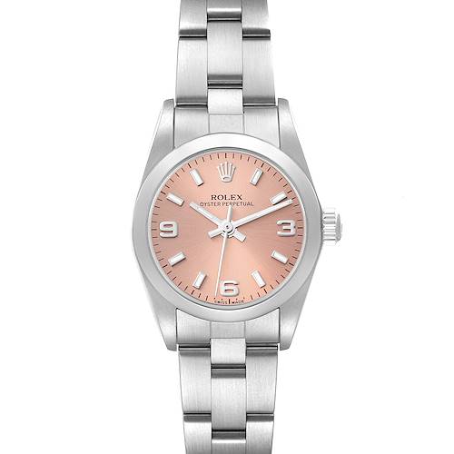 Photo of Rolex Oyster Perpetual Salmon Dial Steel Ladies Watch 76080