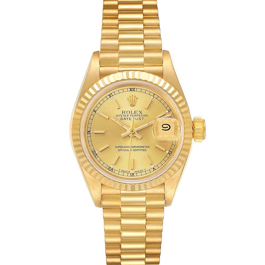 Rolex President Datejust 18K Yellow Gold Ladies Watch 69178 SwissWatchExpo
