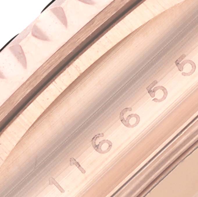 The image shows a close-up of the Yacht-Master Rolex's side, highlighting the serial number engraving.