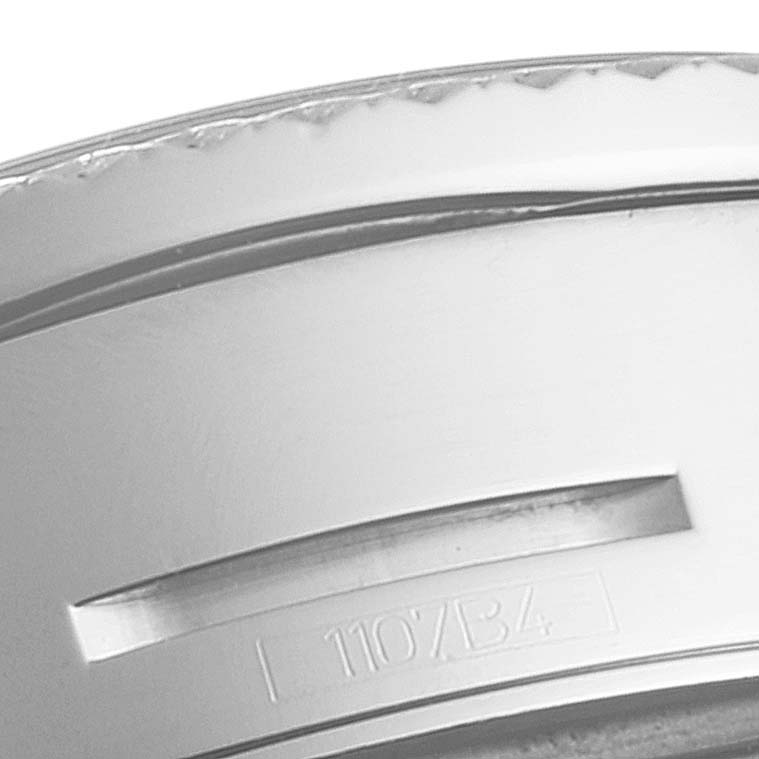 This close-up image shows part of the bezel and case side of the Breitling Bentley P19362 Men's Stainless Steel Mother of Pearl Dial P19362 Men's Stainless Steel Mother of Pearl Dial watch model.