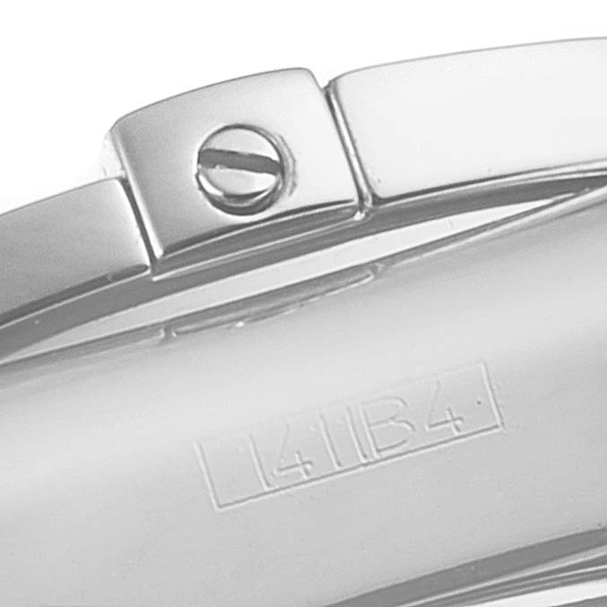 This image shows a close-up of the clasp and part of the bracelet of a Breitling Chronomat AB0140 Men's Stainless Steel Grey Dial AB0140 Men's Stainless Steel Grey Dial watch.