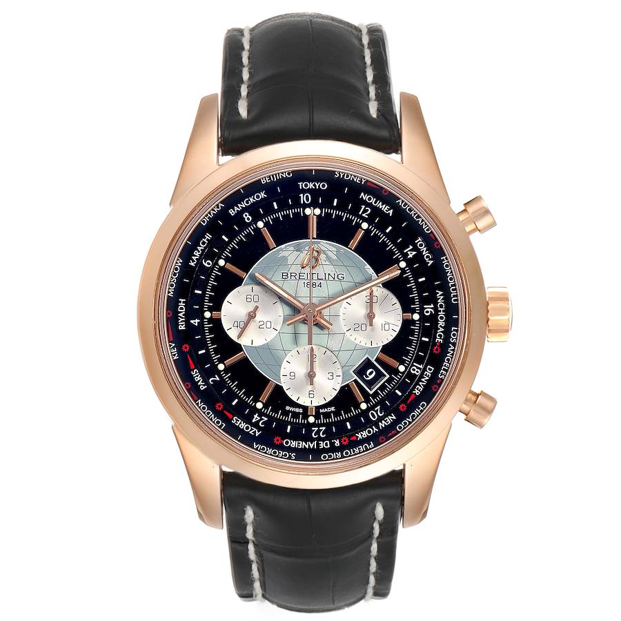 Breitling Transocean Chronograph Unitime reference RB0510 A pink