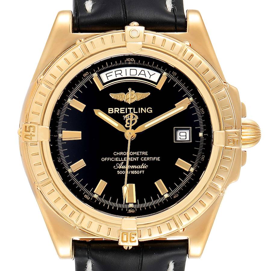 Breitling Windrider Headwind Yellow Gold Limited Edition Watch K45355 SwissWatchExpo