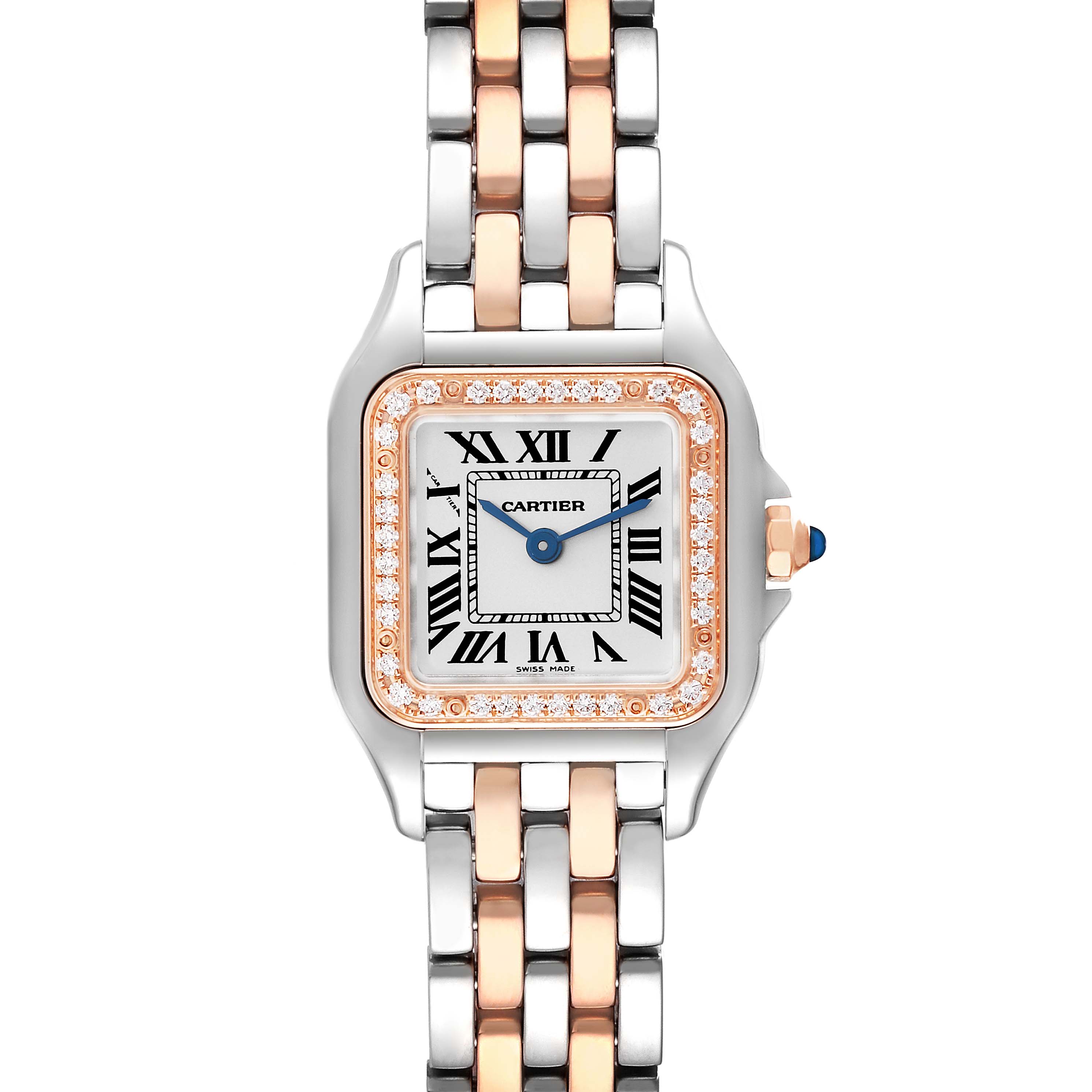 Cartier Panthere Small Steel Rose Gold Diamond Ladies Watch