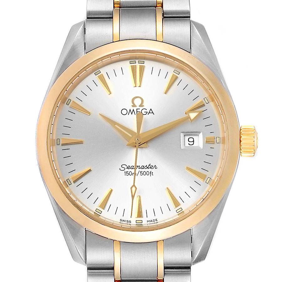 Omega Seamaster Aqua Terra Midsize Steel Yellow Gold Watch 2318.30.00 Box Card SwissWatchExpo