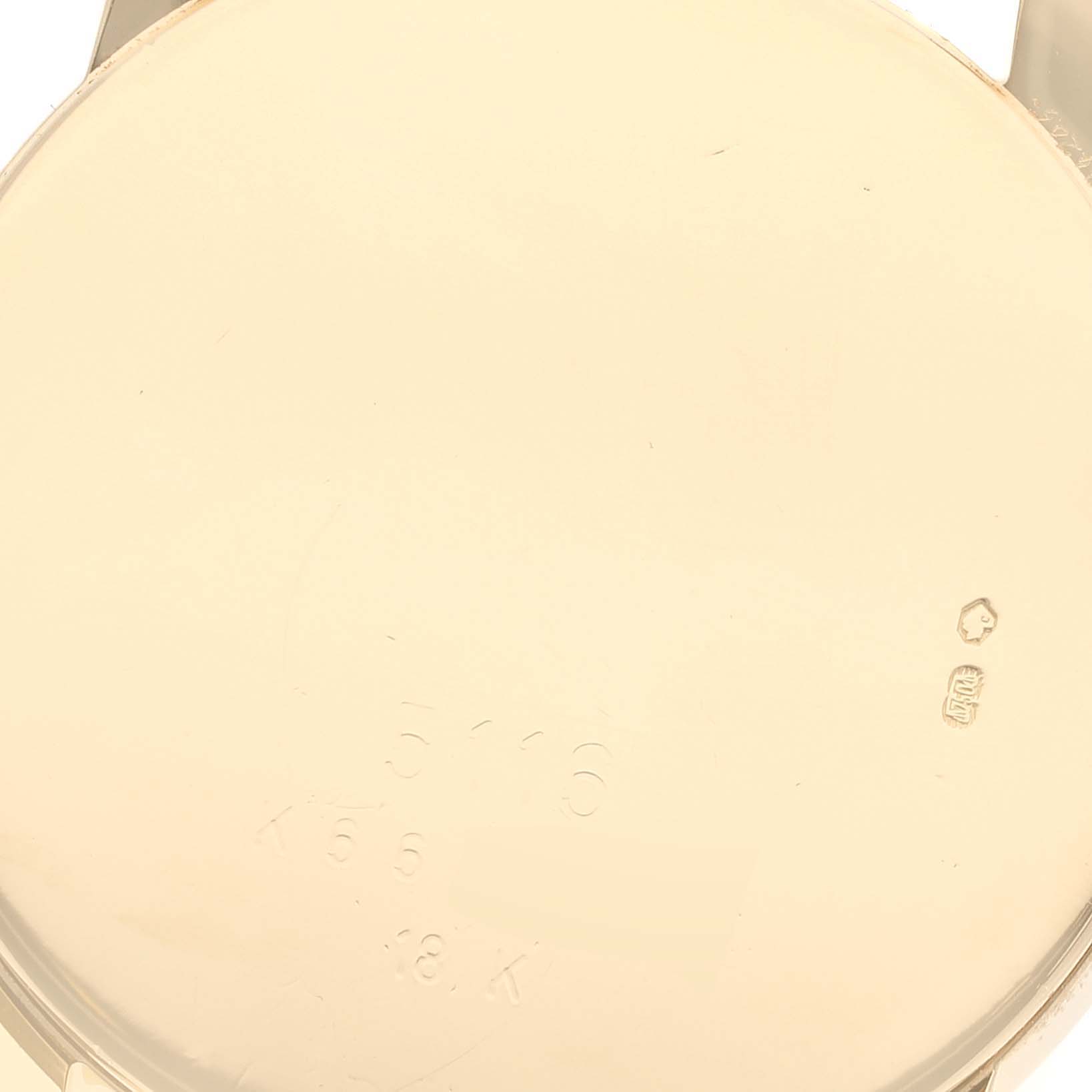 This image shows the back case of the Rolex Cellini 5116 Men's Yellow Gold White Dial 5116 Men's Yellow Gold White Dial watch.