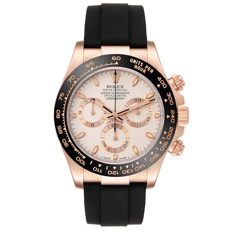 Rolex daytona rose 2025 gold rubber strap