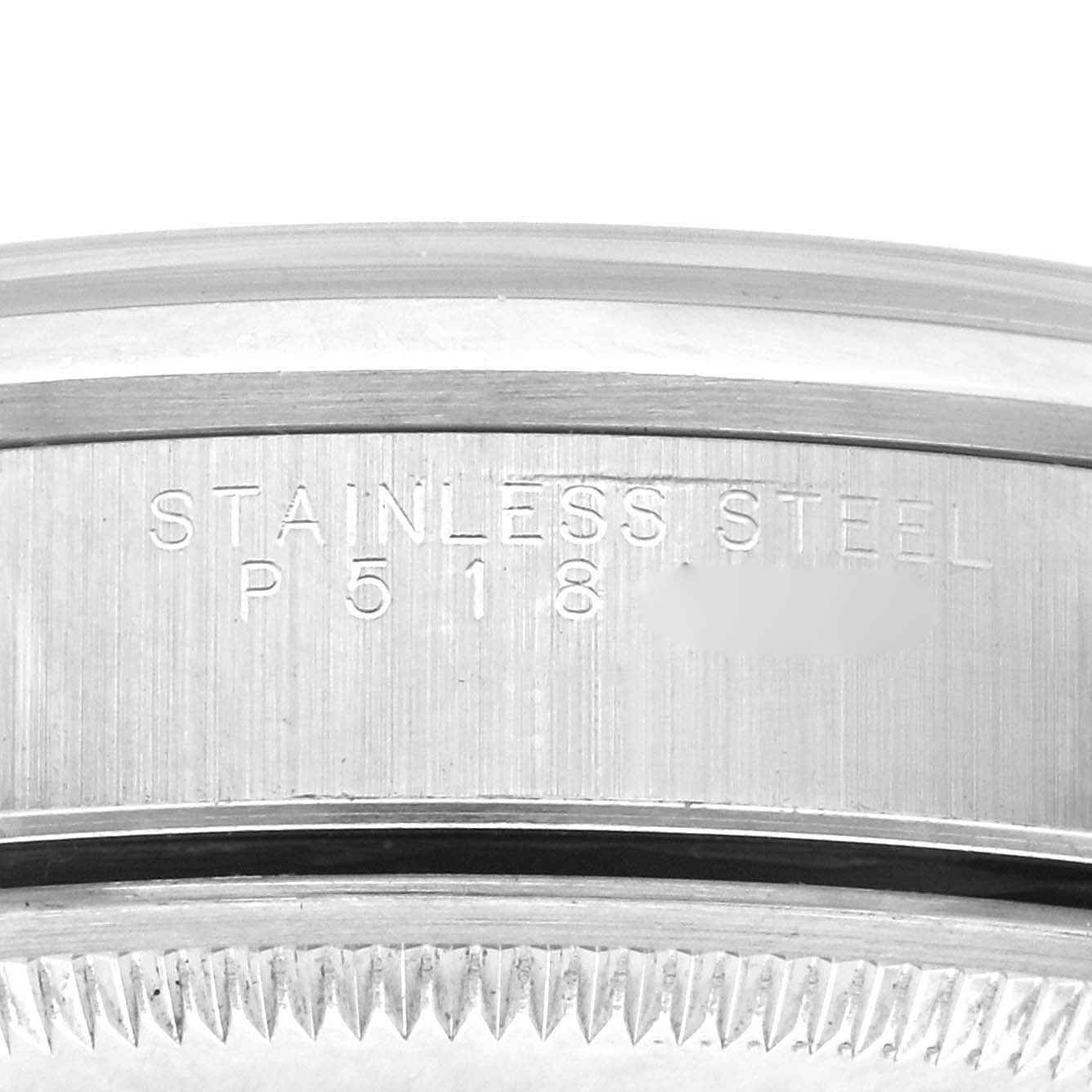 The image shows a close-up of the case and bezel of the Rolex Date 15200 Men's Stainless Steel White Dial 15200 Men's Stainless Steel White Dial watch in stainless steel.