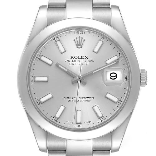 Photo of Rolex Datejust II 41 Steel Silver Dial Mens Watch 116300
