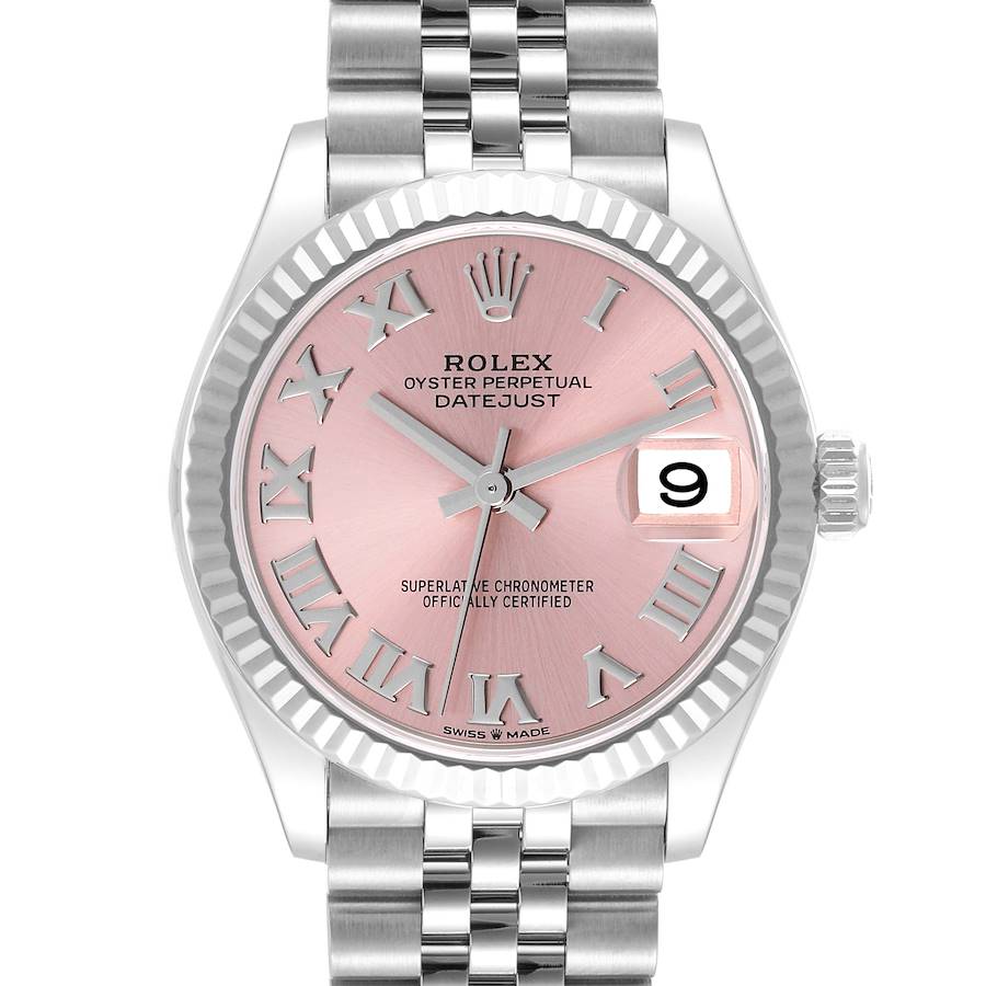 Rolex Datejust Midsize Steel White Gold Pink Dial Ladies Watch 278274 Box Card SwissWatchExpo