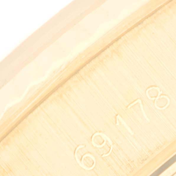 This image shows a close-up of the case side, displaying the model number "69178" on the Rolex President 69178 Women's Yellow Gold Champagne Dial 69178 Women's Yellow Gold Champagne Dial watch.