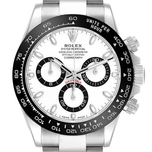 Photo of Rolex Daytona Steel Ceramic Bezel White Panda Dial Mens Watch 116500 Box Card