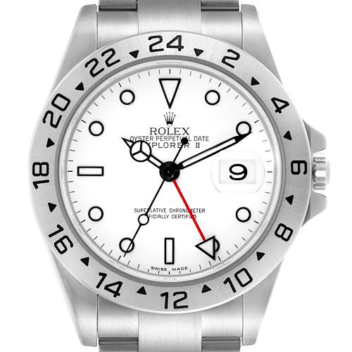 Photo of Rolex Explorer II Polar White Dial Parachrom Hairspring Steel Mens Watch 16570