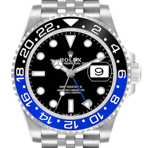 Photo of Rolex GMT Master II Steel Black Blue Batgirl Bezel Mens Watch 126710