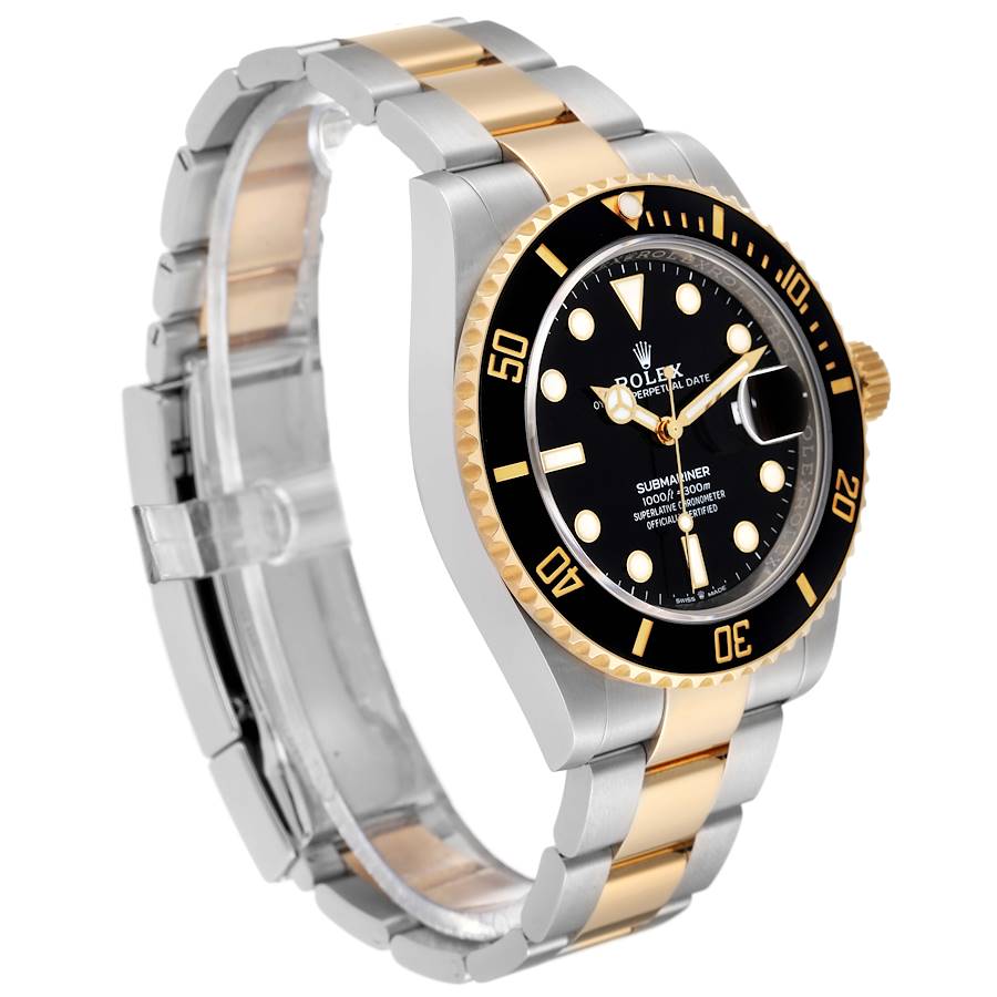 Rolex Submariner 41 Steel Yellow Gold Black Dial Mens Watch 126613