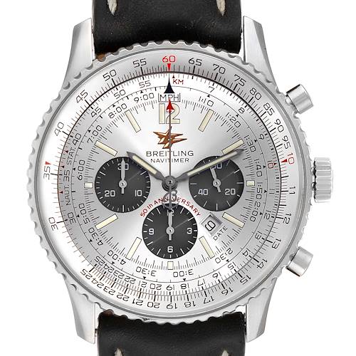 Photo of Breitling Navitimer 50th Anniversary Silver Dial Mens Watch A41322