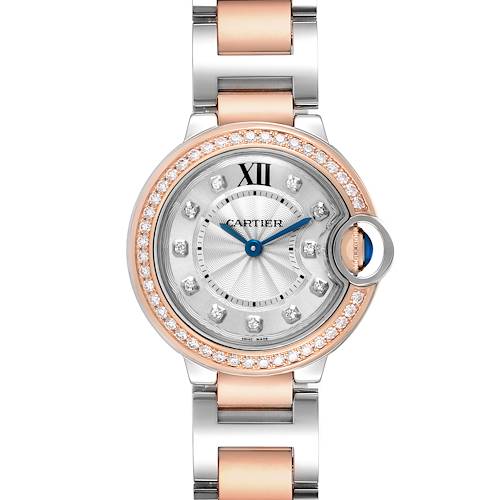 Photo of Cartier Ballon Bleu 28 Steel Rose Gold Diamond Ladies Watch W3BB0009