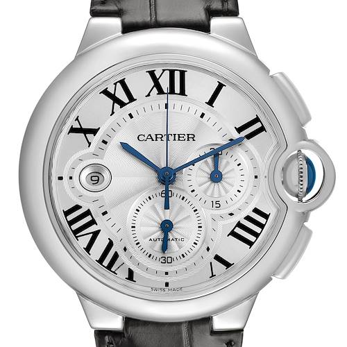 Photo of Cartier Ballon Bleu XL Silver Dial Steel Mens Watch W6920002