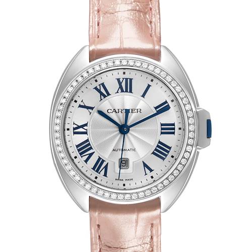 Photo of Cartier Cle Steel Diamond Ladies Watch W4CL0005 Box Card