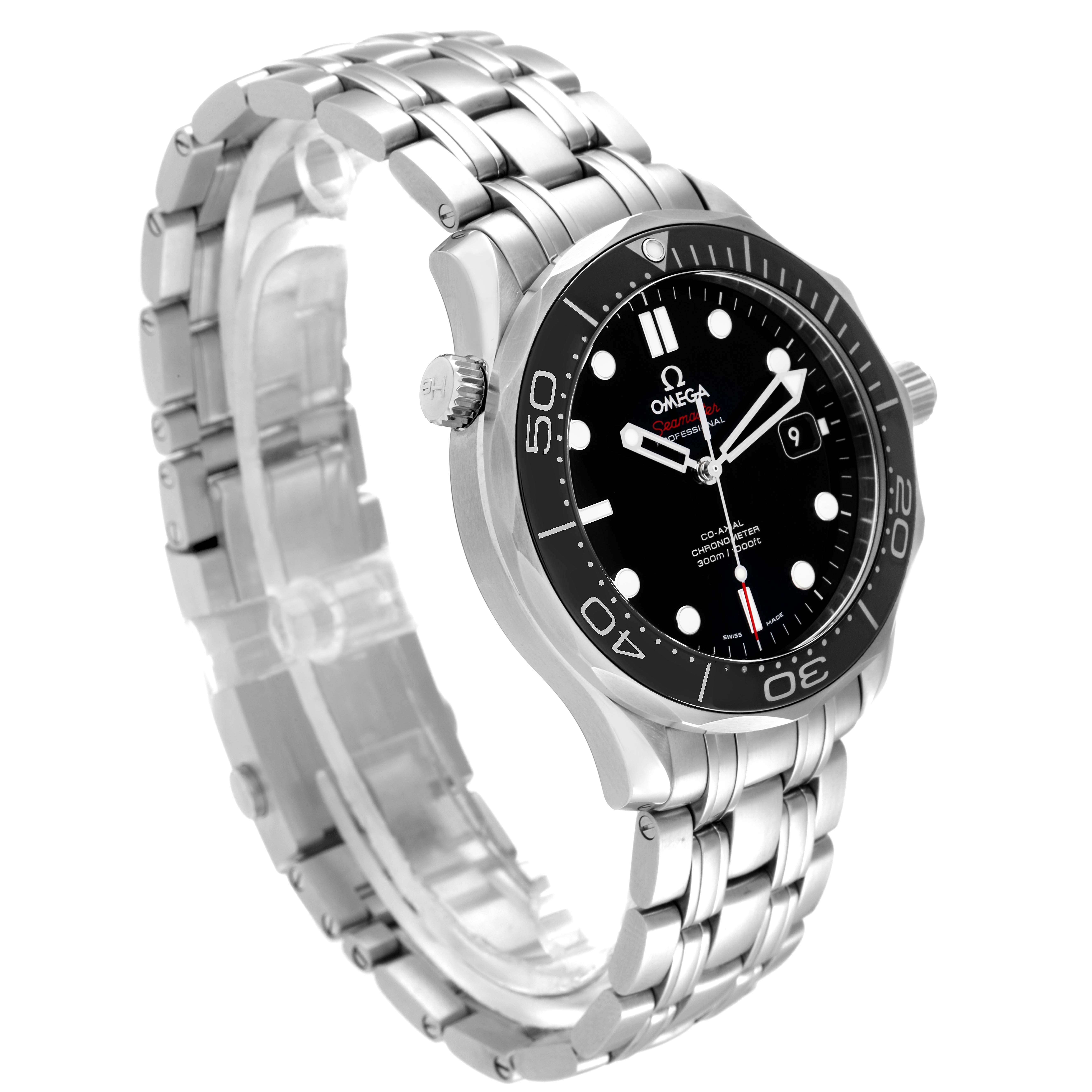 Omega Seamaster Co-Axial Black Dial Mens Watch 212.30.41.20.01.003 Box ...