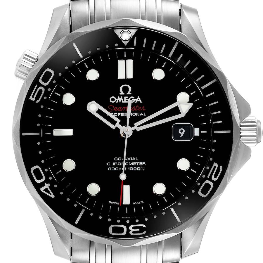 Omega Seamaster Co-Axial Black Dial Mens Watch 212.30.41.20.01.003 Box Card SwissWatchExpo