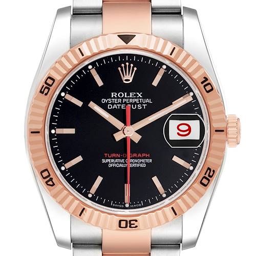 Photo of Rolex Datejust Turnograph Steel Rose Gold Mens Watch 116261